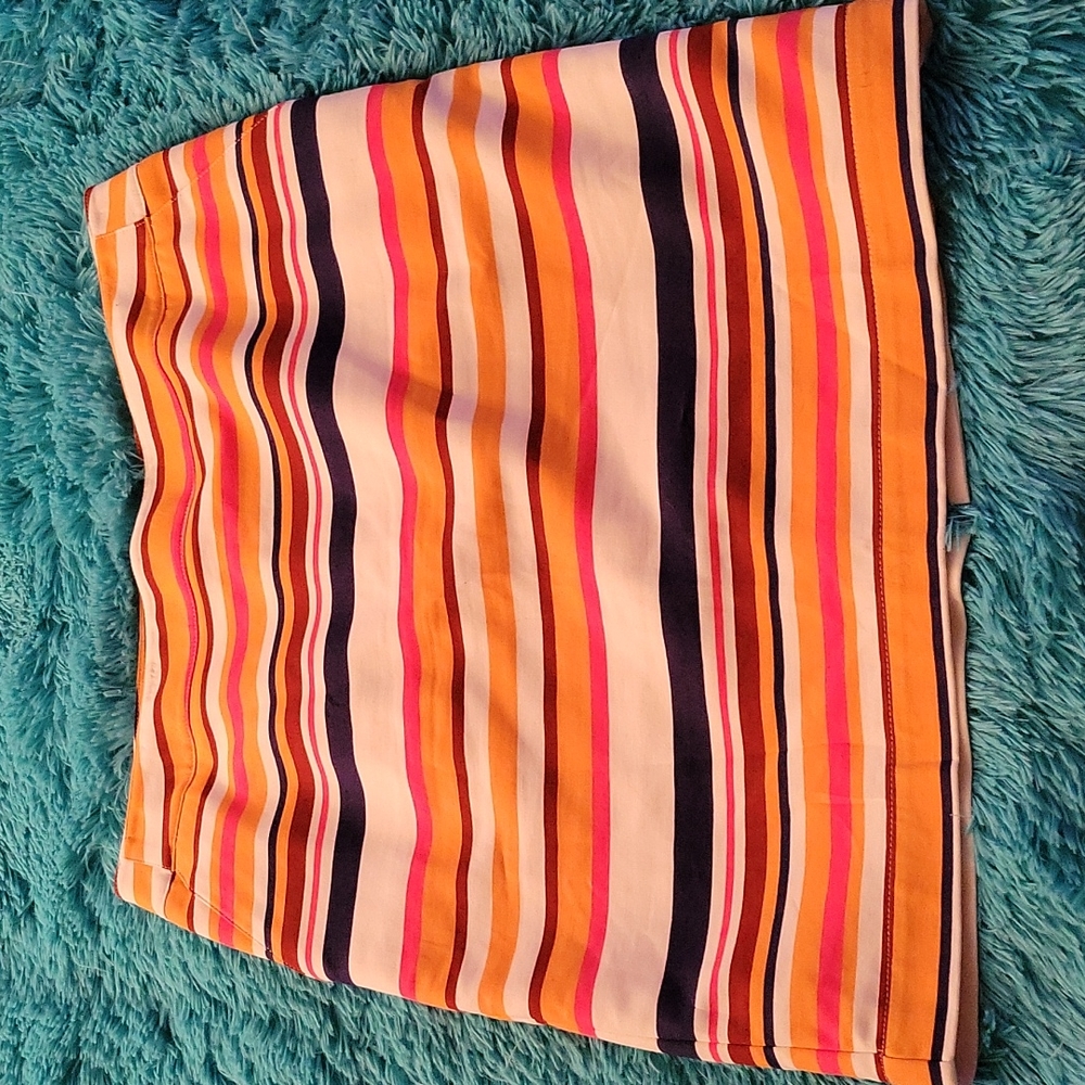 Merona Multicolor Striped Pencil Skirt - Orange, Pink, Navy, Cream